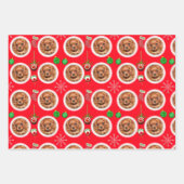 Weihnachts Foto Muster Leckereien Spielzeug Geschenkpapier Set (Vorderseite 2)