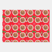 Weihnachts Foto Muster Leckereien Spielzeug Geschenkpapier Set (Vorderseite)