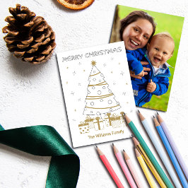 Weihnachts Foto Name Custom Fun Coloring Einzigart Feiertagskarte