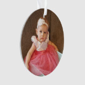 Weihnachts-Foto, Name und Jahrmarkt-Ornament Sake Ornament (Vorderseite)