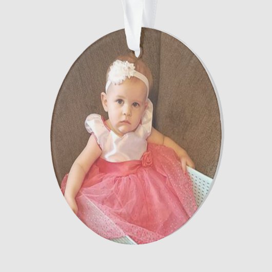 Weihnachts-Foto, Name und Jahrmarkt-Ornament Sake Ornament (Vorderseite)