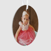 Weihnachts-Foto, Name und Jahrmarkt-Ornament Sake Ornament (Vorderseite)