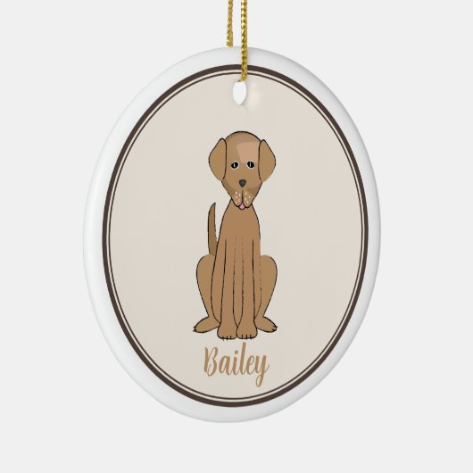 Weihnachts-Foto Niedlich Welpen-Hund Labrador Keramik Ornament (Rechts)