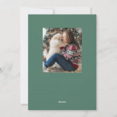 Weihnachts-Foto niedliche, grüne Freude Feiertagskarte (Rückseite)