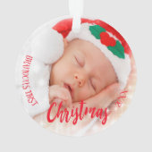 Weihnachts-Foto Ornament (Rückseite)