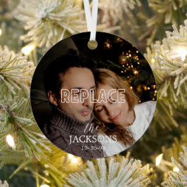 Weihnachts-Foto Ornament Aus Metall