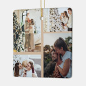 Weihnachts-Foto-Ornament, Fotocollage Weihnachten Keramikornament (Links)