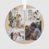 Weihnachts-Foto-Ornament, Fotocollage Weihnachten Ornament (Rückseite)