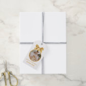 Weihnachts-Foto-Ornament Gold Geschenkanhänger (Mit Garn)