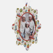 Weihnachts-Foto Ornament Karte (Rechts)