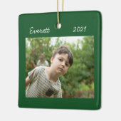 Weihnachts-Foto-Ornament Keramikornament (Links)