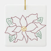 Weihnachts-Foto-Ornament Keramikornament (Rückseite)