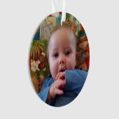 Weihnachts-Foto-Ornament-Sake Ornament (Vorderseite)