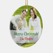 Weihnachts-Foto-Ornament-Vorlage Keramikornament (Rechts)