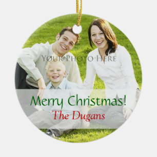 Weihnachts-Foto-Ornament-Vorlage Keramikornament