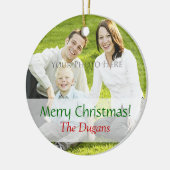 Weihnachts-Foto-Ornament-Vorlage Keramikornament (Links)