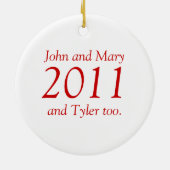 Weihnachts-Foto-Ornament-Vorlage Keramikornament (Hinten)