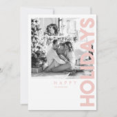 Weihnachts-Foto | Pink Happy Holiday (Vorderseite)