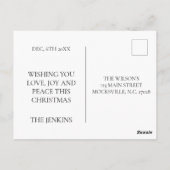 Weihnachts-Foto-Post-Card - Feierlich Rot Postkarte (Rückseite)