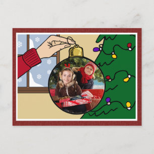 Weihnachts-Foto Postkarte