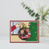 Weihnachts-Foto Postkarte (Stehend Vorderseite)