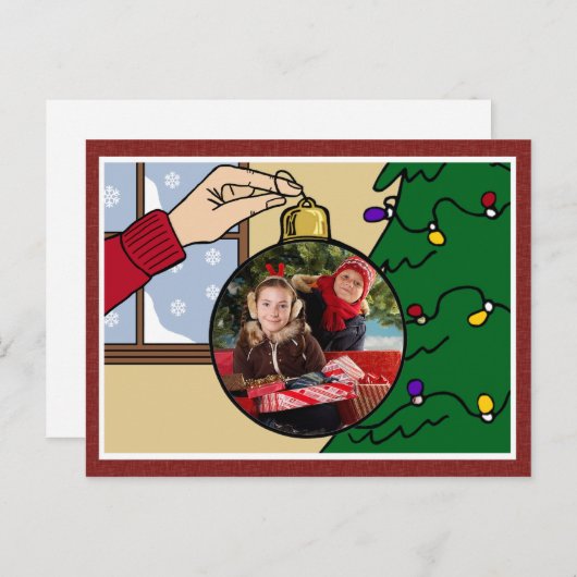 Weihnachts-Foto Postkarte (Vorne/Hinten)