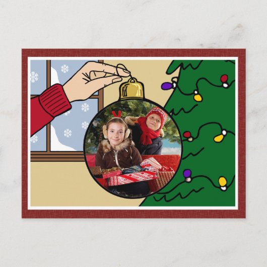 Weihnachts-Foto Postkarte (Vorderseite)