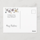 Weihnachts-Foto Postkarte - Ornamente (Rückseite)