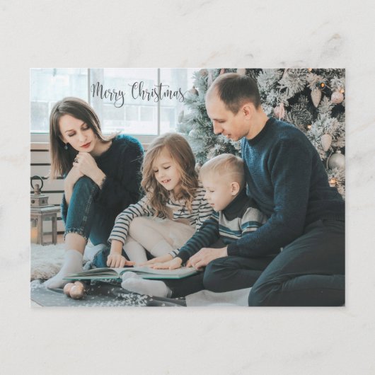 Weihnachts-Foto Postkarte - Ornamente (Vorderseite)