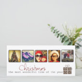 Weihnachts-Foto-Rack-Karten (Stehend Vorderseite)
