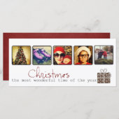 Weihnachts-Foto-Rack-Karten (Vorne/Hinten)