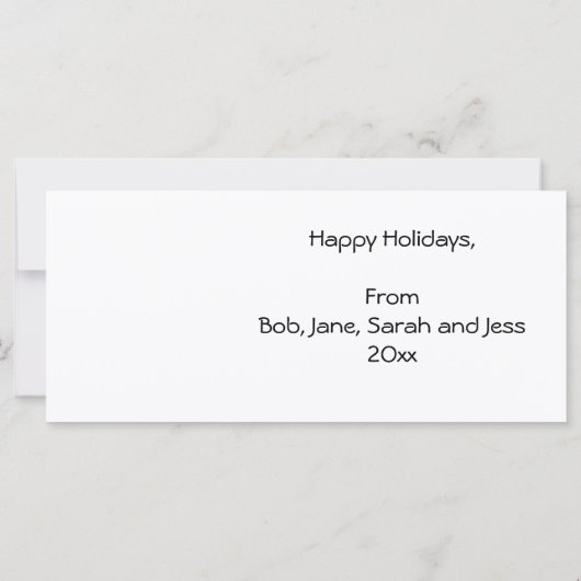 Weihnachts-Foto-Rack-Karten (Rückseite)