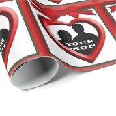 Weihnachts-Foto-Rahmen Geschenkpapier (Rolleneckpunkt)