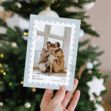 Weihnachts-Foto Rahmen mit Postage-Design
