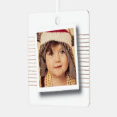 Weihnachts-Foto-Rahmen-Vorlage Ornament Aus Metall (Vorderseite links)