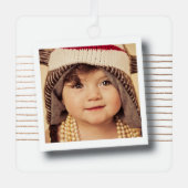 Weihnachts-Foto-Rahmen-Vorlage Ornament Aus Metall (Vorderseite)