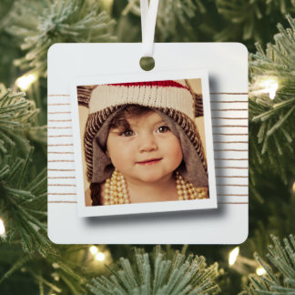 Weihnachts-Foto-Rahmen-Vorlage Ornament Aus Metall