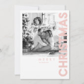 Weihnachts-Foto | Rosa Frohe Weihnachten (Vorderseite)