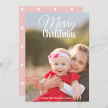 Weihnachts-Foto Rosa Muster zurück