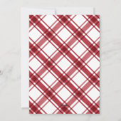 Weihnachts-Foto Rot Kariert Feiertagskarte (Rückseite)