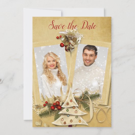 Weihnachts-Foto Save the Date (Vorderseite)