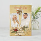Weihnachts-Foto Save the Date (Stehend Vorderseite)
