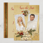 Weihnachts-Foto Save the Date (Vorne/Hinten)