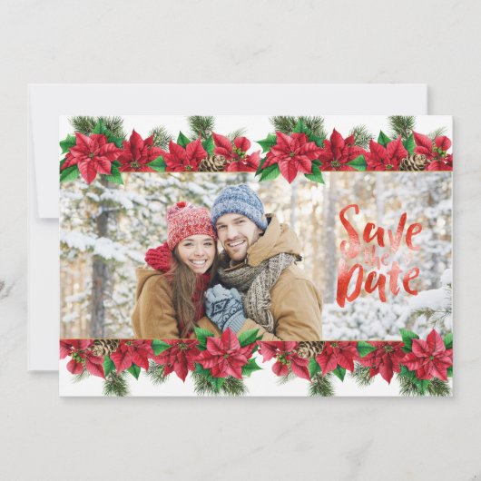 Weihnachts-Foto Save the Date (Vorderseite)