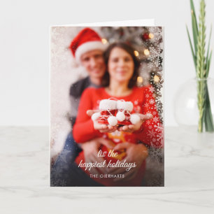 Weihnachts-Foto Schwangerschaftsankündigung Feiertagskarte