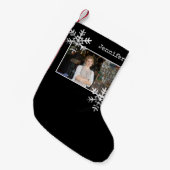 Weihnachts-Foto Schwarze beängstigende Schneeflock Kleiner Weihnachtsstrumpf (Vorderansicht (hängend))