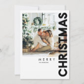 Weihnachts-Foto | Schwarzes frohe Weihnachten (Vorderseite)