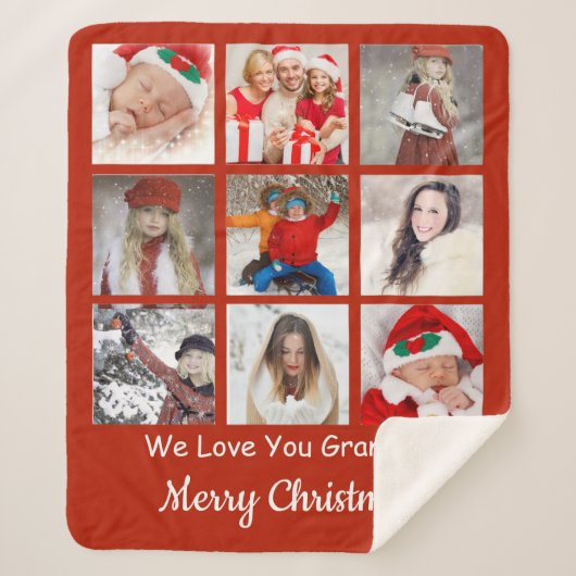 Weihnachts-Foto Sherpa Blanket Sherpadecke (Vorderseite)