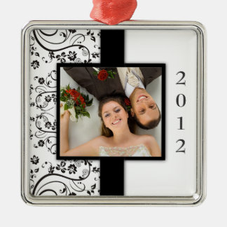 Weihnachts-Foto Silbernes Ornament