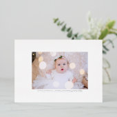 Weihnachts-Foto Silver Pinstripe Folien Feiertagskarte (Stehend vorne)